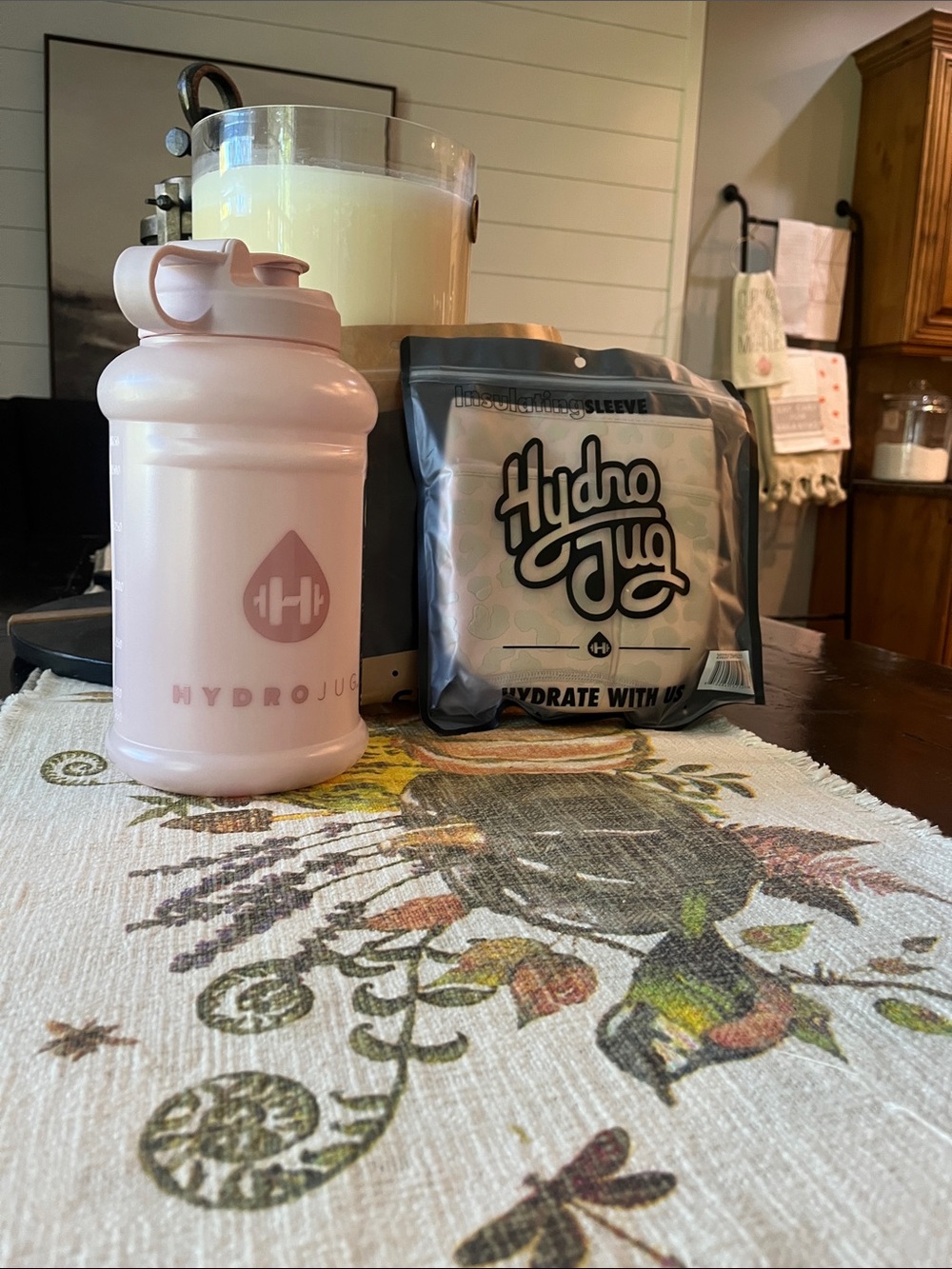 HydroJug Pale Pink Insulated Water Bottle with Logo